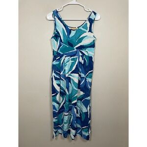 Jams World Midi Dress in Bay Leaf Size XS Hawaiian Tropical Resortwear Beach